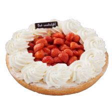 Verse aardbeienvlaai heel
